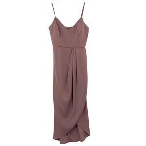 Lulus Reinette Mauve Purple Midi Dress